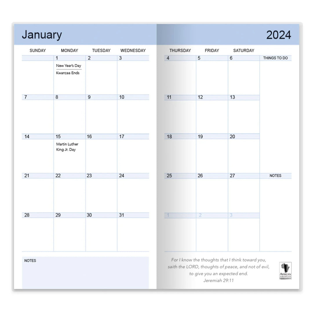 Black History: Two Year Pocket Calendar (Interior)