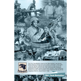 761st Tank Battalion Black Panthers soldiers operating tanks during WWII combat