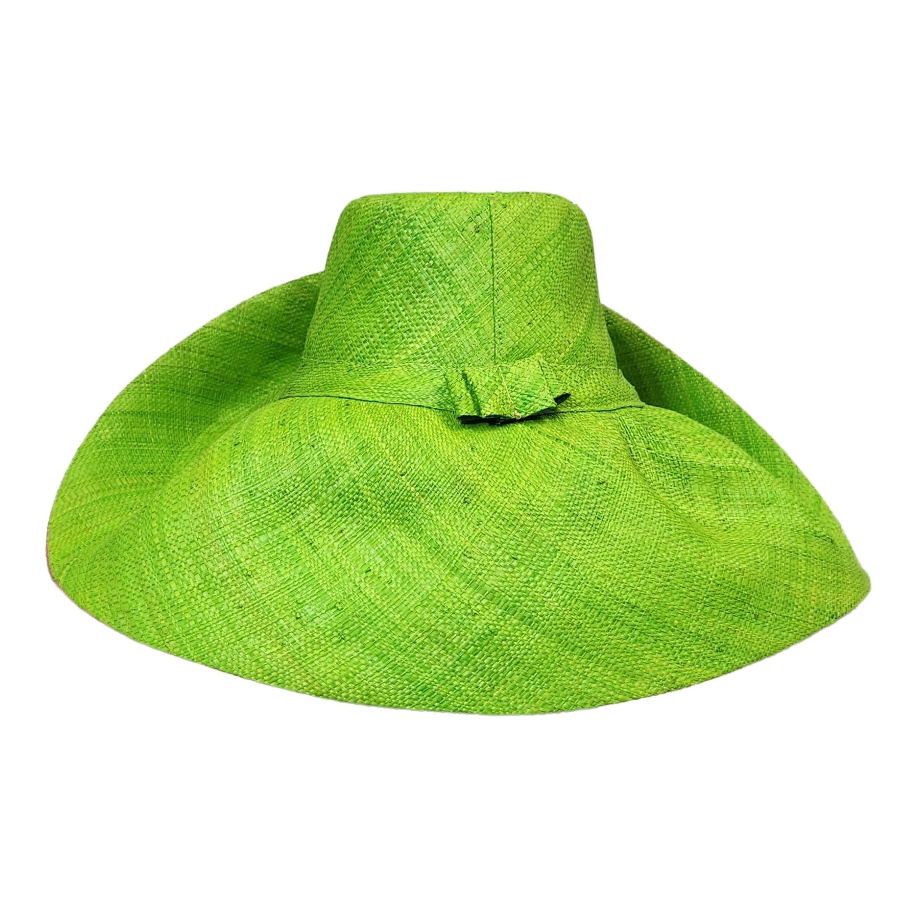 4 of 4: Lerato: Authentic Madagascar Big Brim Raffia Sun Hat (Back)