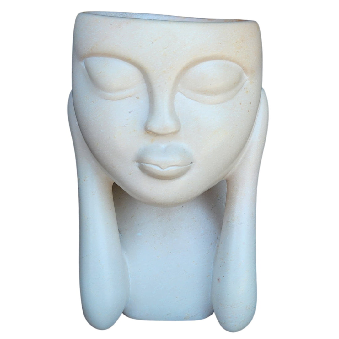 Utulivu: Hand Carved African Soapstone Vase (Front)