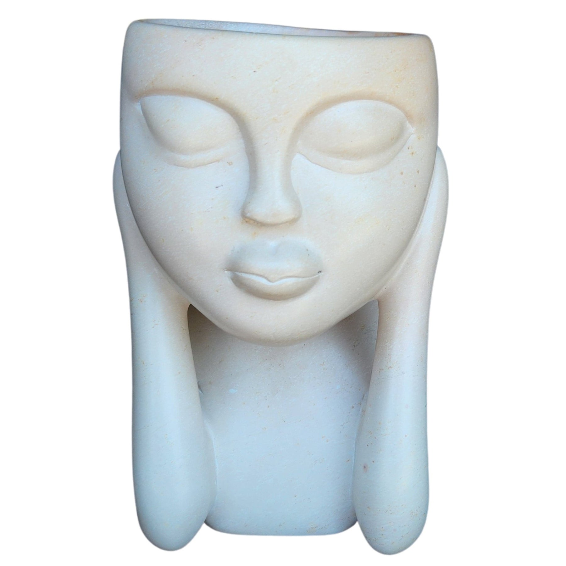 2 of 16: Utulivu: Hand Carved African Soapstone Vase (Front)