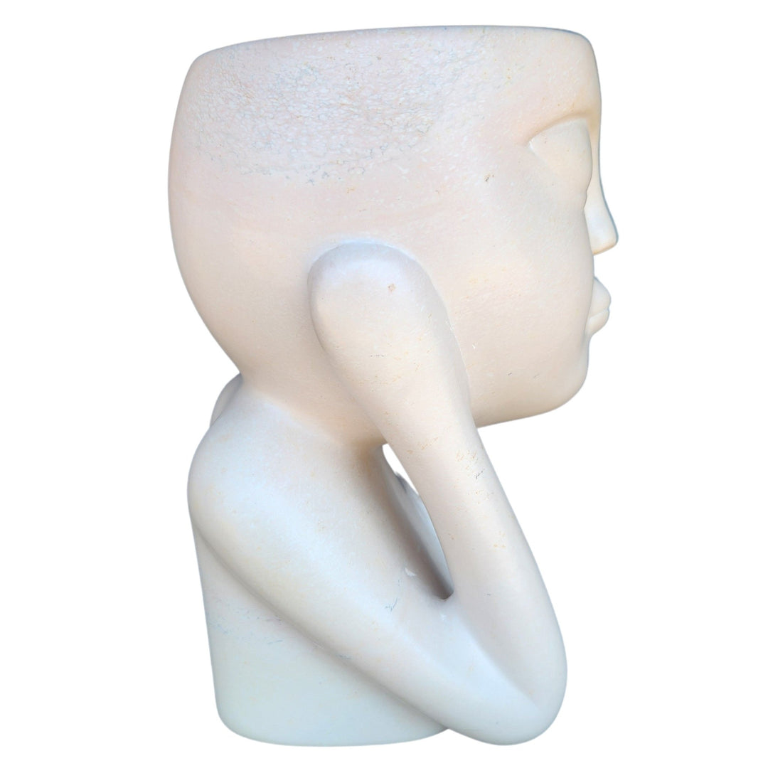 Utulivu: Hand Carved African Soapstone Vase (Side 2)