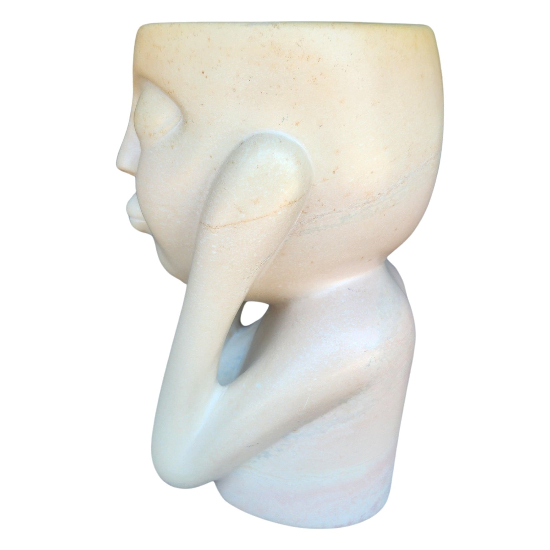 14 of 16: Utulivu: Hand Carved African Soapstone Vase (Side 5)