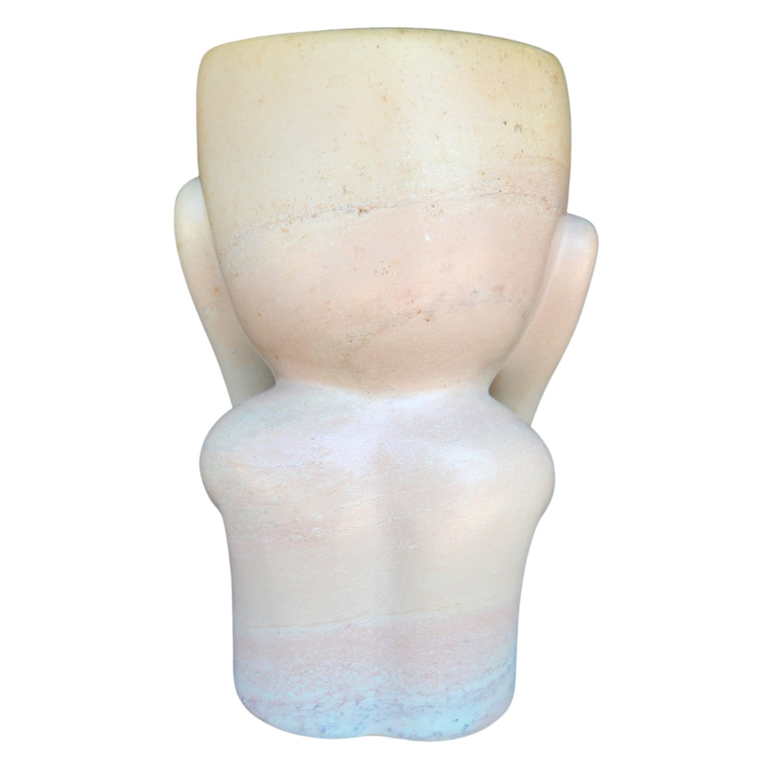 Utulivu: Hand Carved African Soapstone Vase (Rear 3)