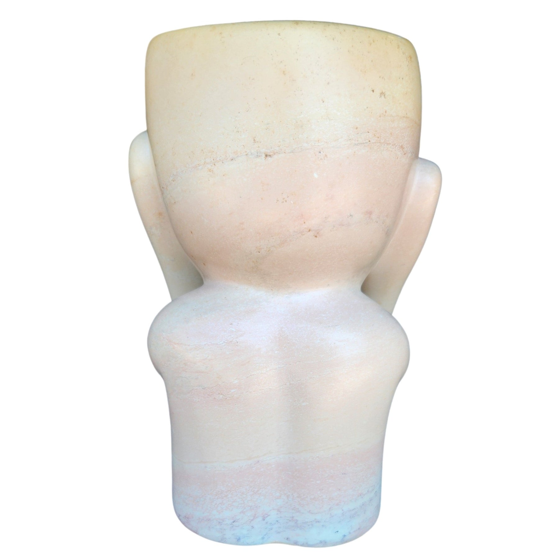 15 of 16: Utulivu: Hand Carved African Soapstone Vase (Rear 3)