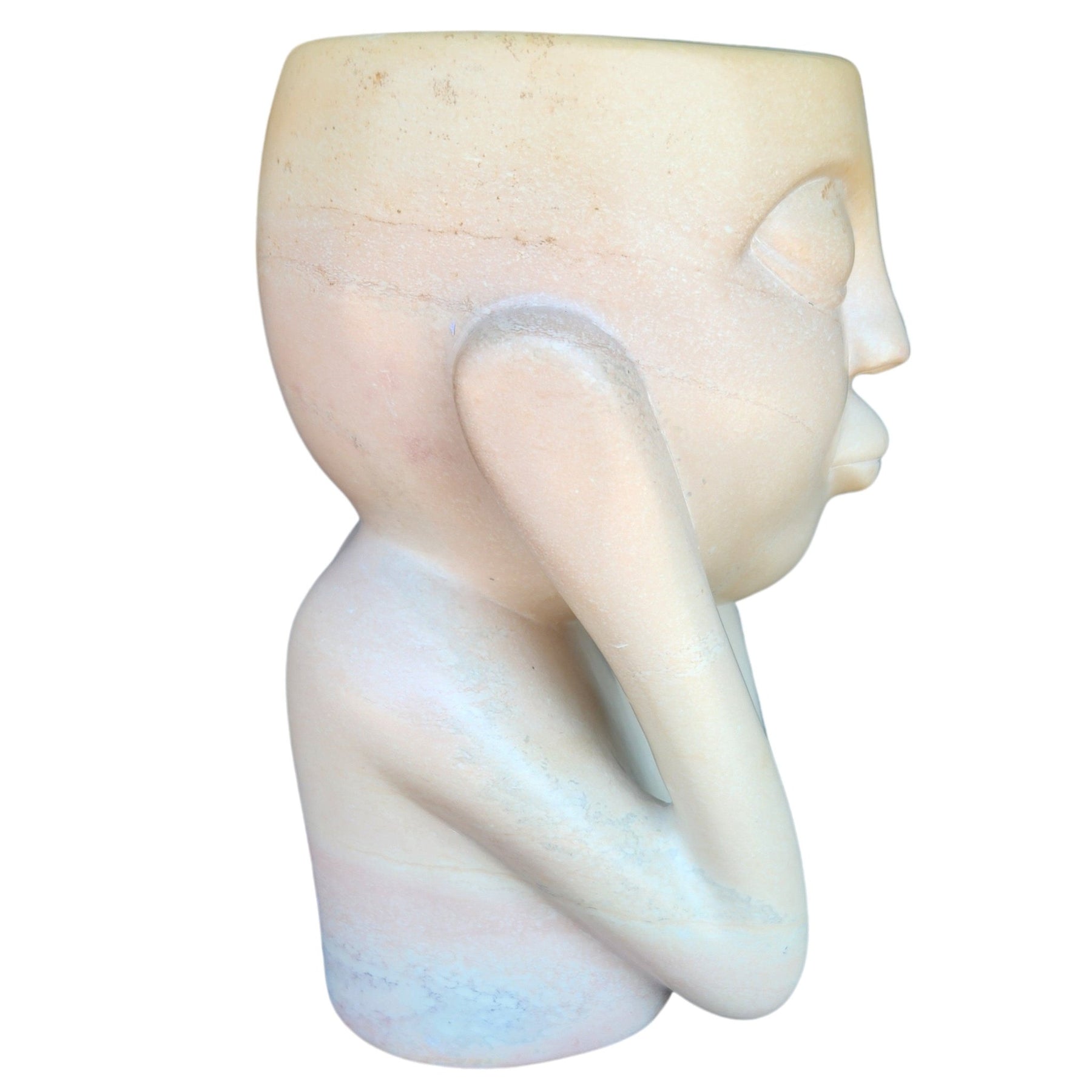 16 of 16: Utulivu: Hand Carved African Soapstone Vase (Side 6)