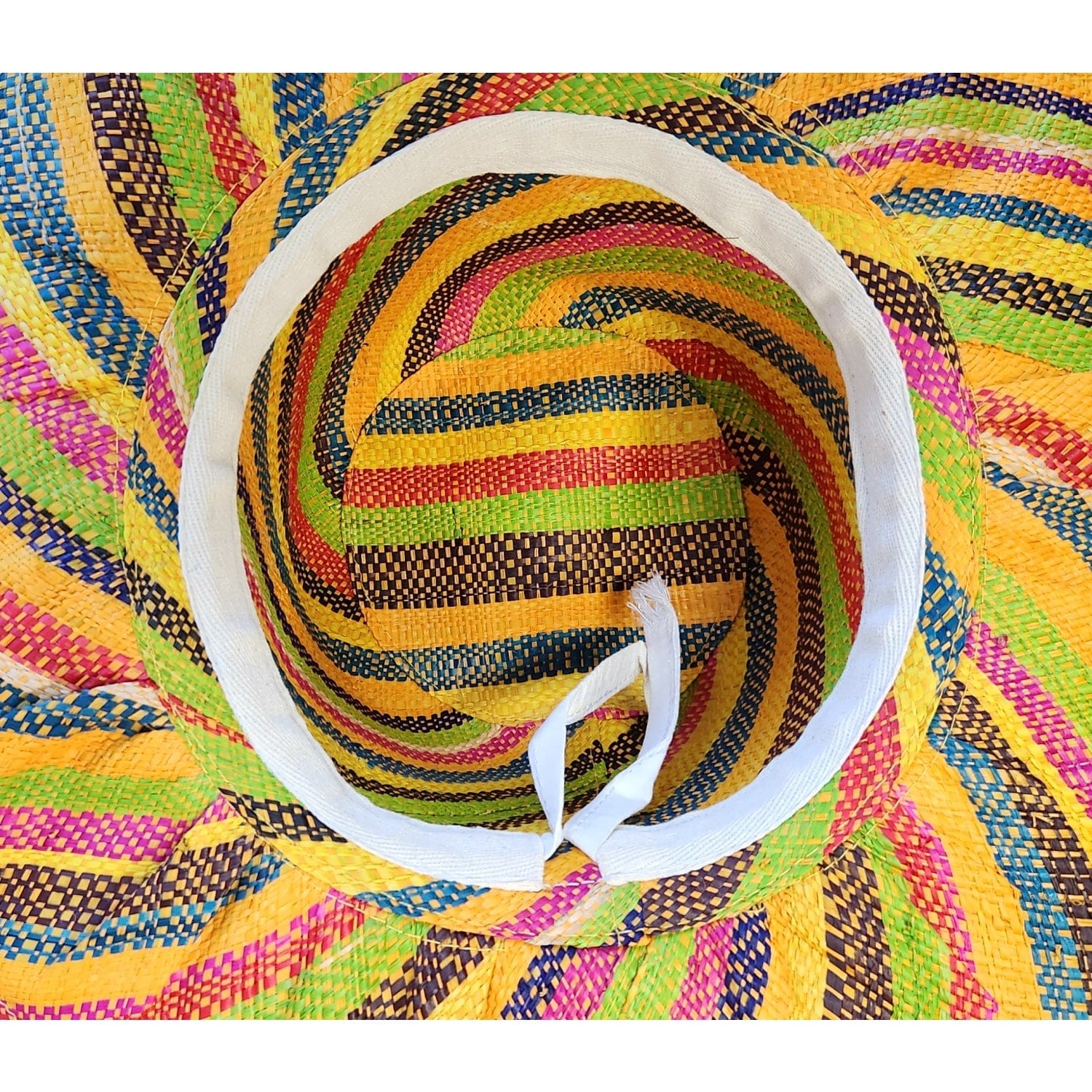 3 of 3: Abigay: Authentic Hand Woven Madagsacar Big Brim Raffia Sun Hat