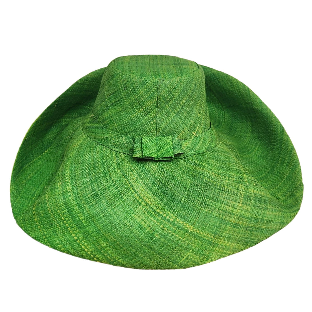 Apple: Hand Woven Madagsacar Big Brim Raffia Sun Hat (Rear, Back)