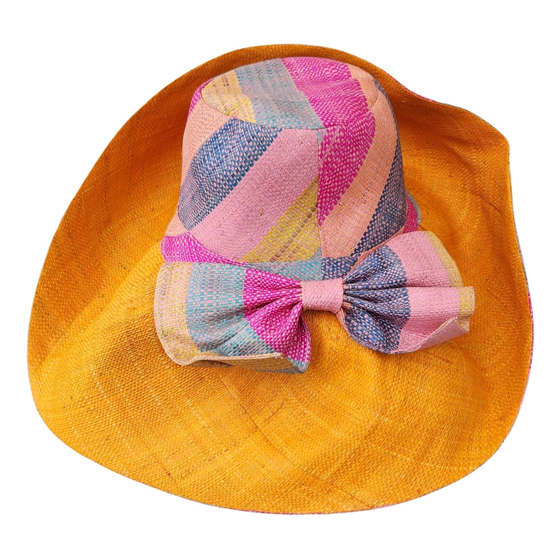 2 of 3: Ayanda: Madagsacar Big Brim Raffia Sun Hat (Rear)
