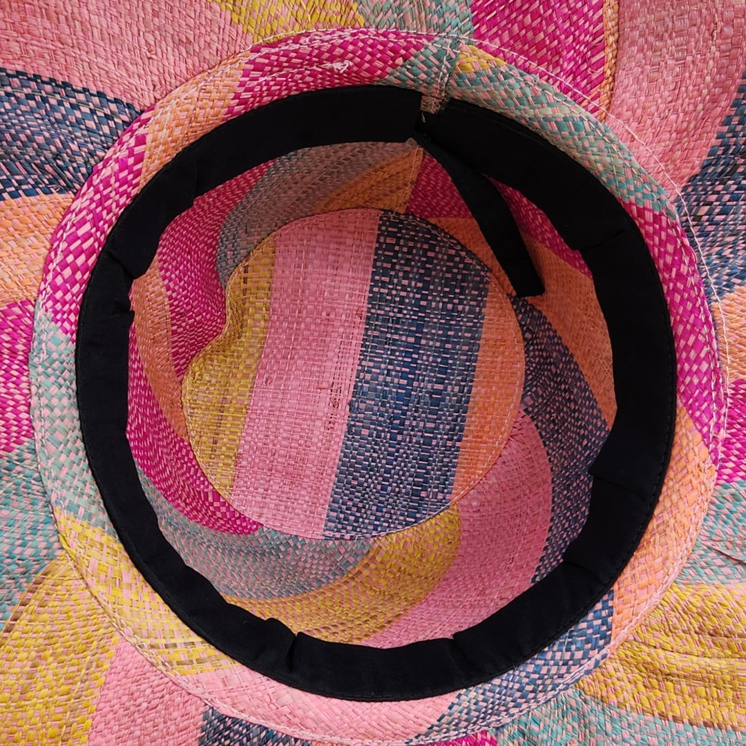 Ayanda: Madagsacar Big Brim Raffia Sun Hat (Interior)