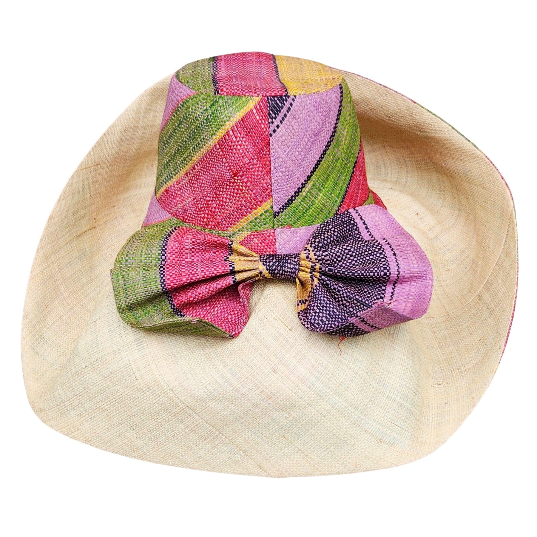 4 of 4: Bandile: Madagsacar Big Brim Raffia Sun Hat (Rear)
