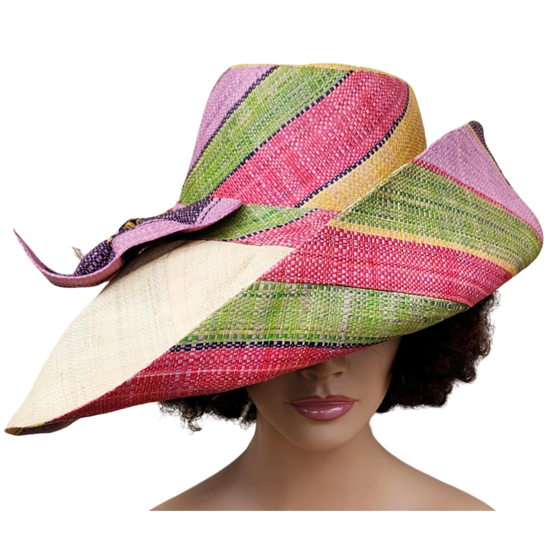 2 of 4: Bandile: Madagsacar Big Brim Raffia Sun Hat (Mannequin)