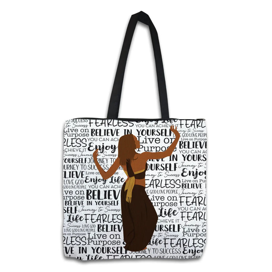 Believe: African American Woven Tapestry Tote Bag