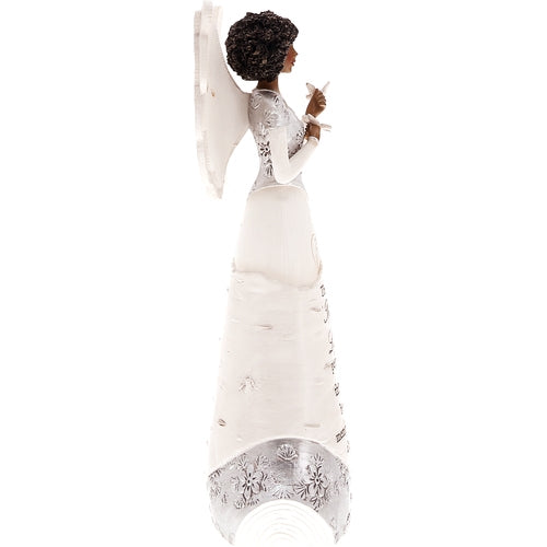 Best Things in Life: African American Angel Figurine by Pavilion Gifts (Ebony Elements Collection) (Side View)