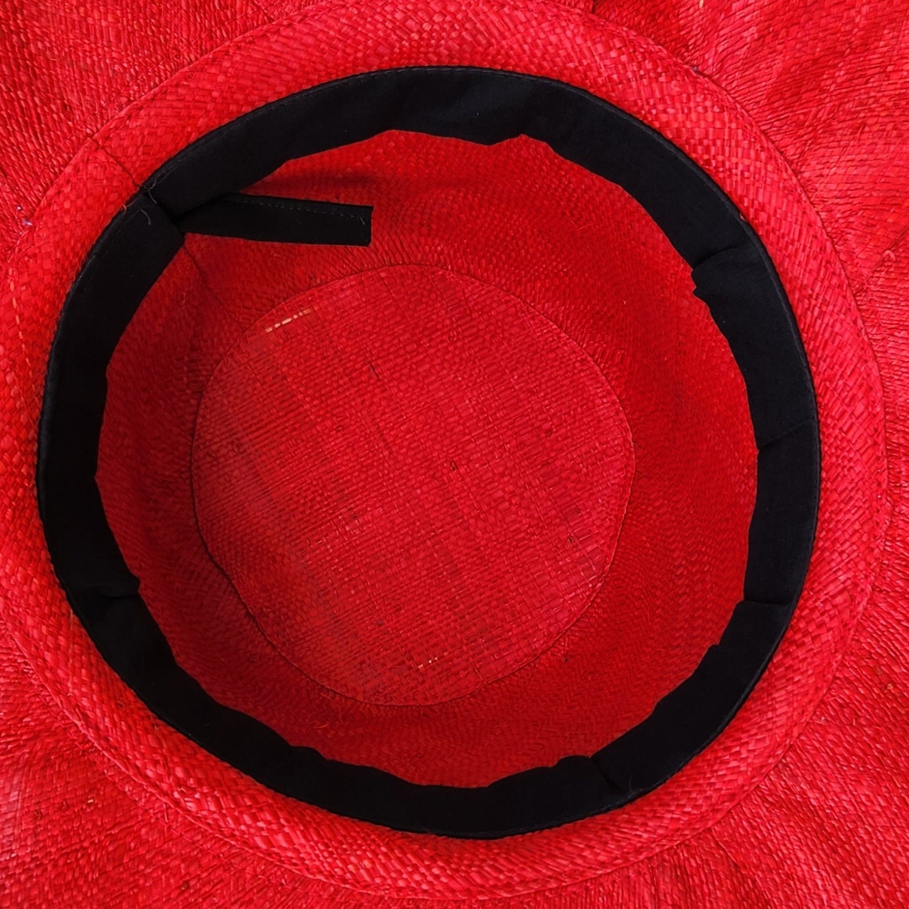 3 of 5: Bheka: Madagsacar Big Brim Raffia Sun Hat (Interior)