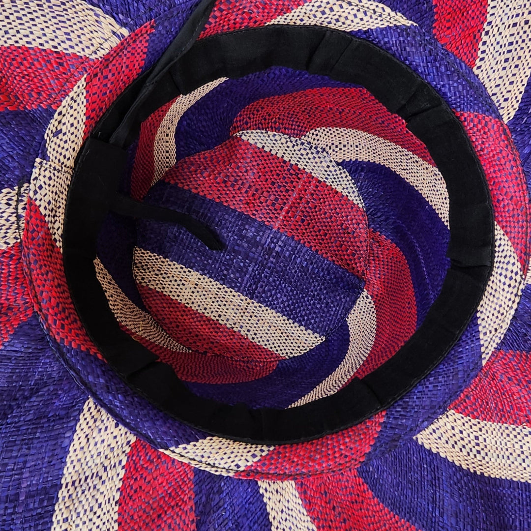 Bhekani: Madagsacar Big Brim Raffia Sun Hat (Interior)