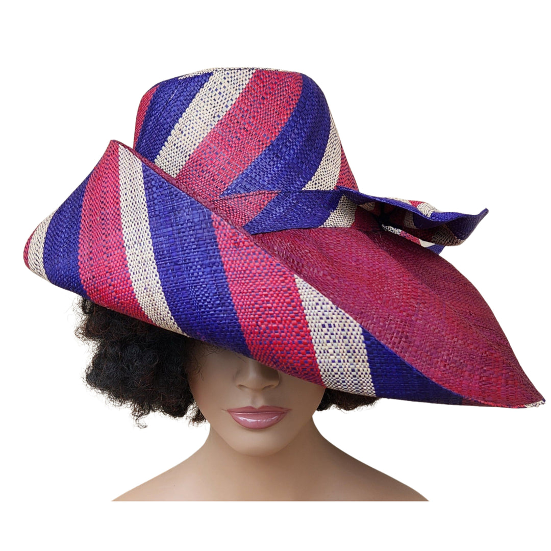 Bhekani: Madagsacar Big Brim Raffia Sun Hat (Mannequin)