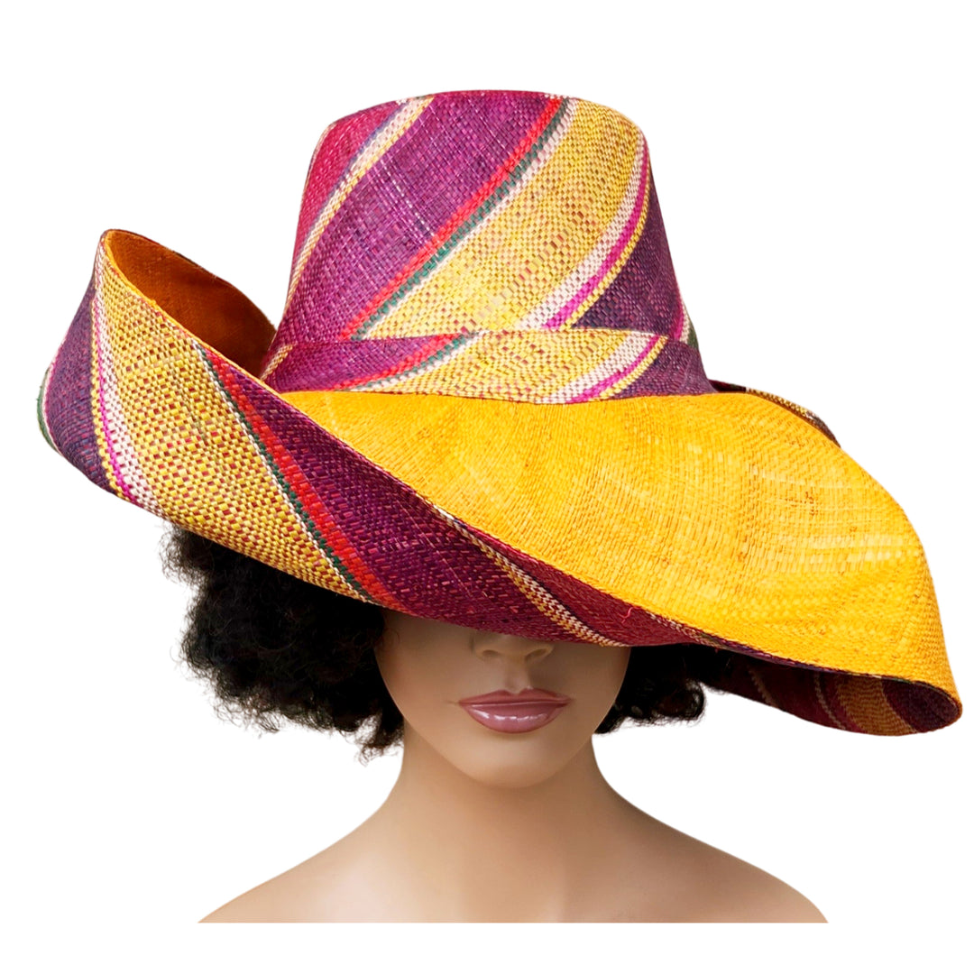 Bhekisisa: Madagsacar Big Brim Raffia Sun Hat (Mannequin 3)
