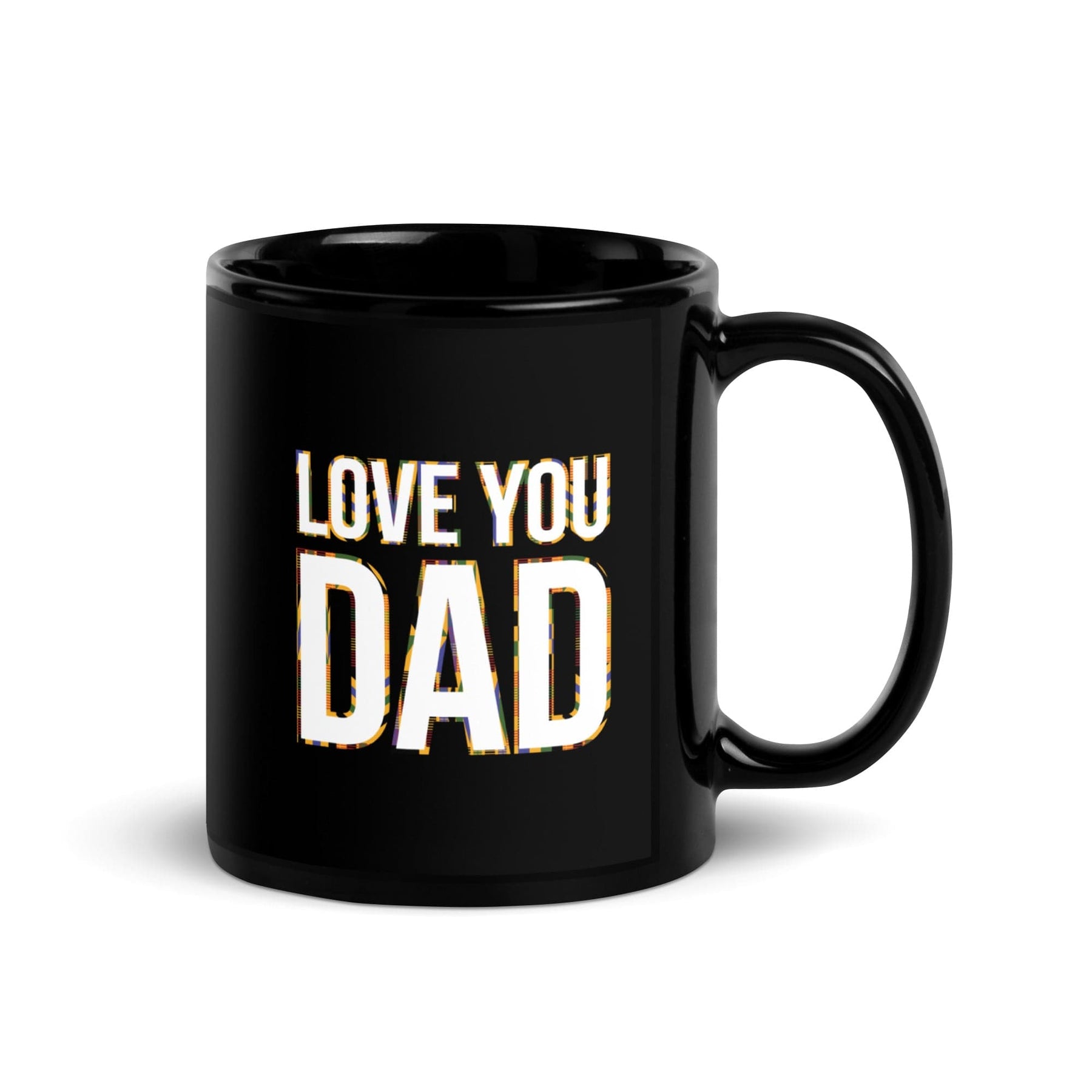 1 of 4: Love You Dad Glossy Ceramic Coffee/Tea Mug II (11 Ounce, Black, Right Handle)