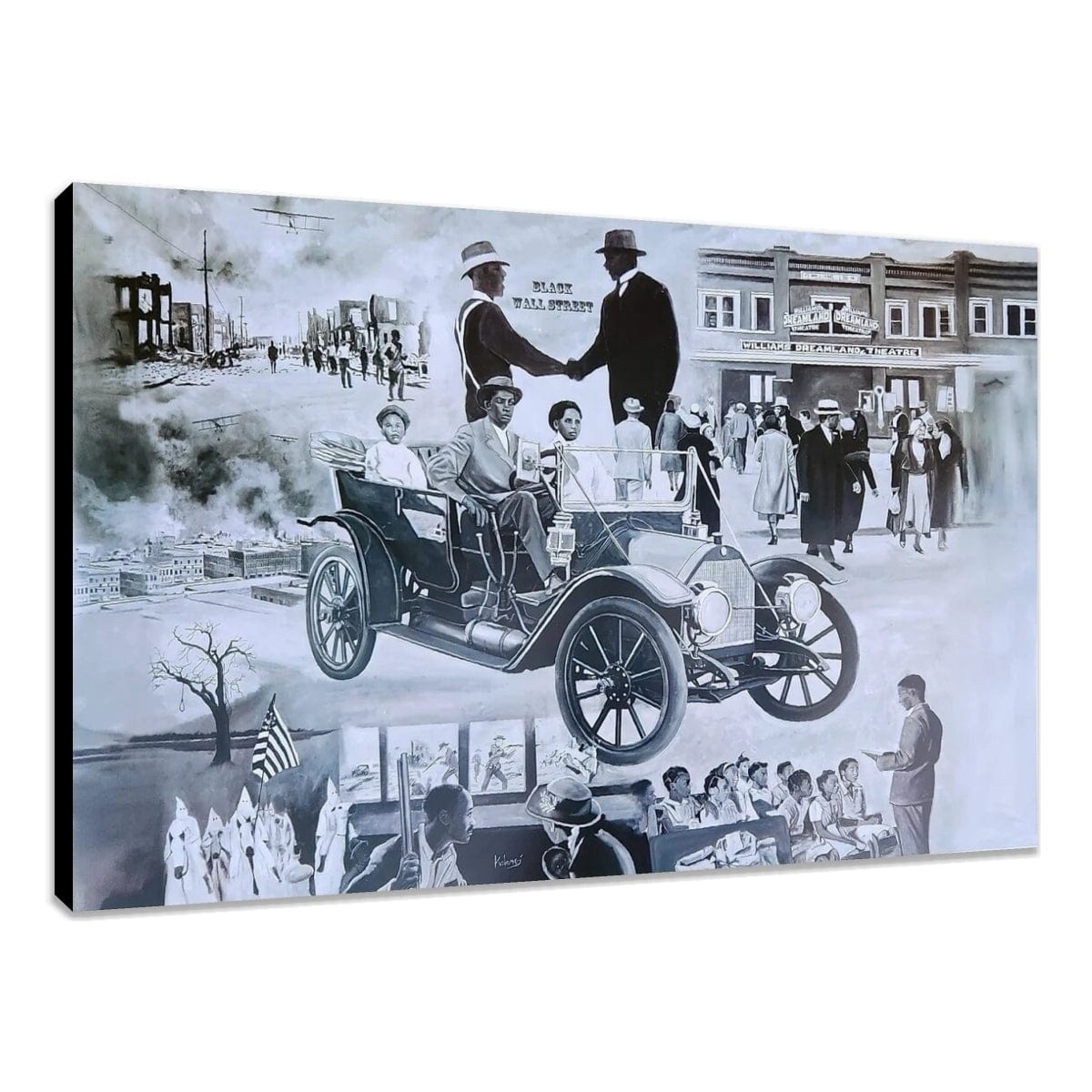 3 of 3: Black Wall Street by Kolongi Brathwaite (Canvas)