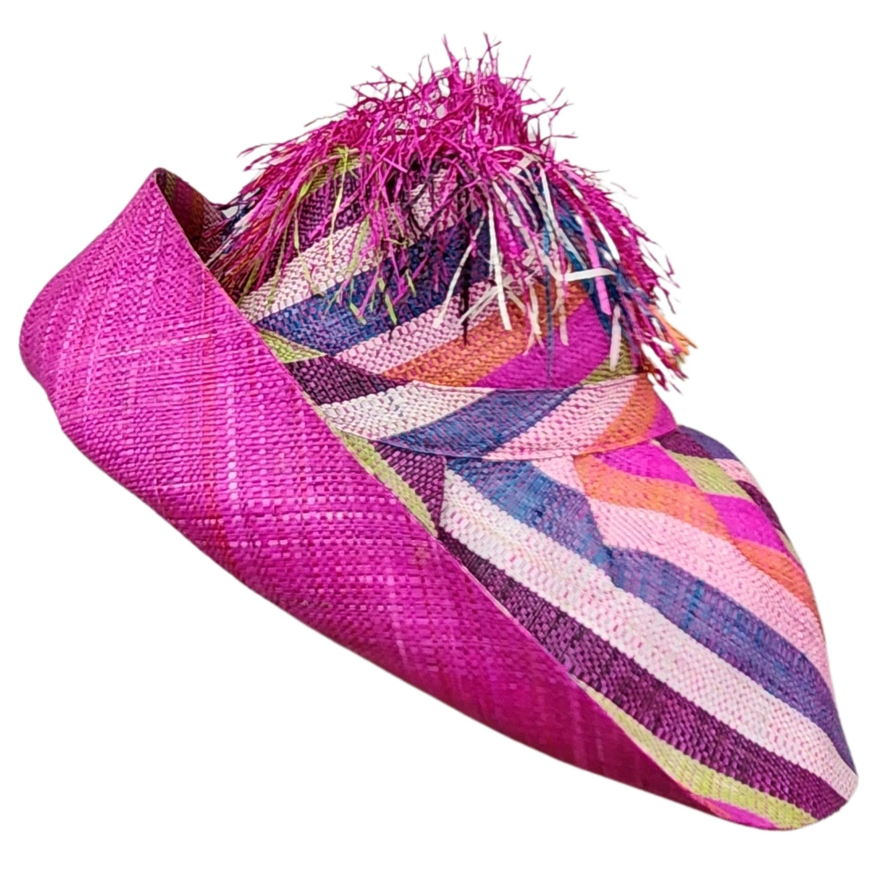 1 of 8: Brady: Madagascar Big Brim Crown Out Raffia Sun Hat