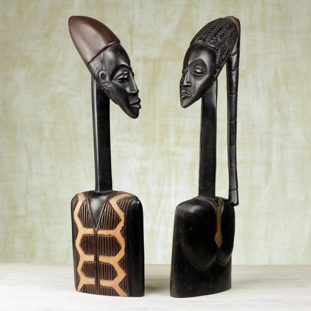 Bride and Groom: Authentic Hand Made African Sculpture by Eric Darko (Lifestyle 2)