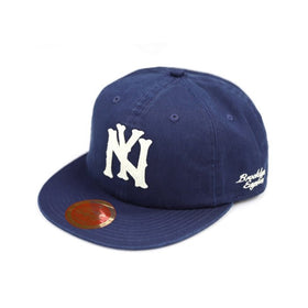 Brooklyn Eagles Heritage Snapback Baseball Cap (Main) - Navy blue cap with white logo on a white background