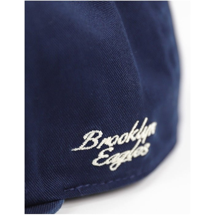 Brooklyn Eagles Heritage Snapback Baseball Cap (Side Detail) - Navy blue cap with 'Brooklyn Eagles' embroidered on a white background