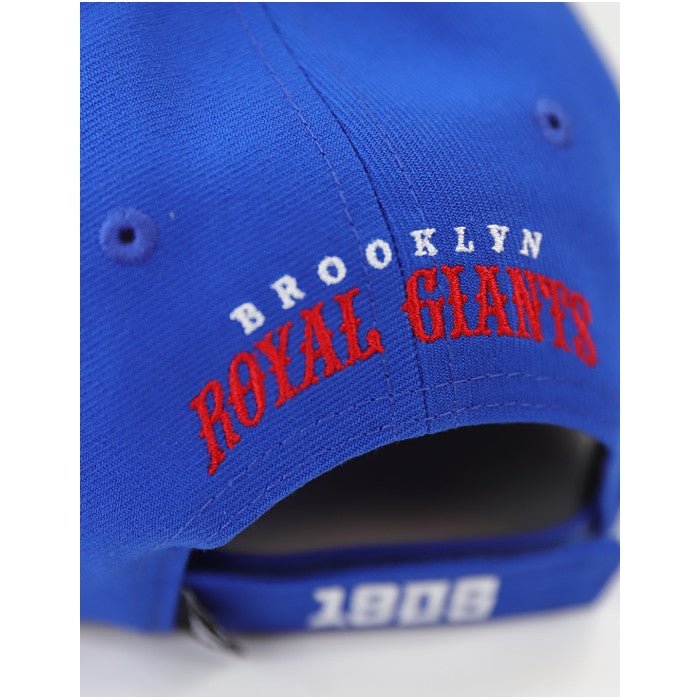 Brooklyn Royal Giants Legacy Baseball Cap (Back Detail) - Blue cap with 'Brooklyn Royal Giants' text on a white background