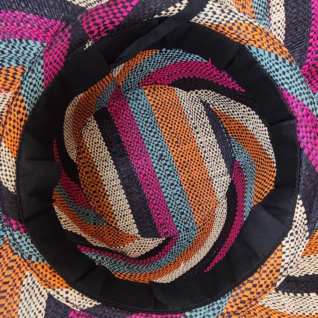 Buyisiwe: Madagsacar Big Brim Raffia Sun Hat (Interior)
