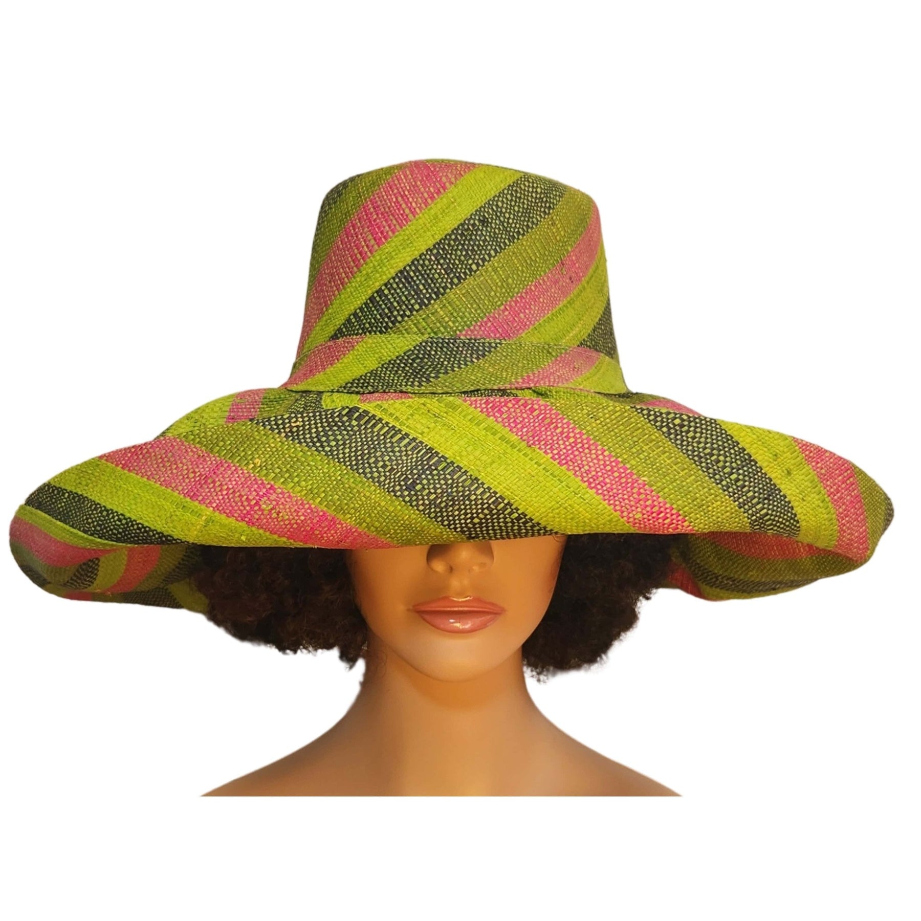 1 of 5: Celeste: Madagsacar Big Brim Raffia Sun Hat (Mannequin, Front)
