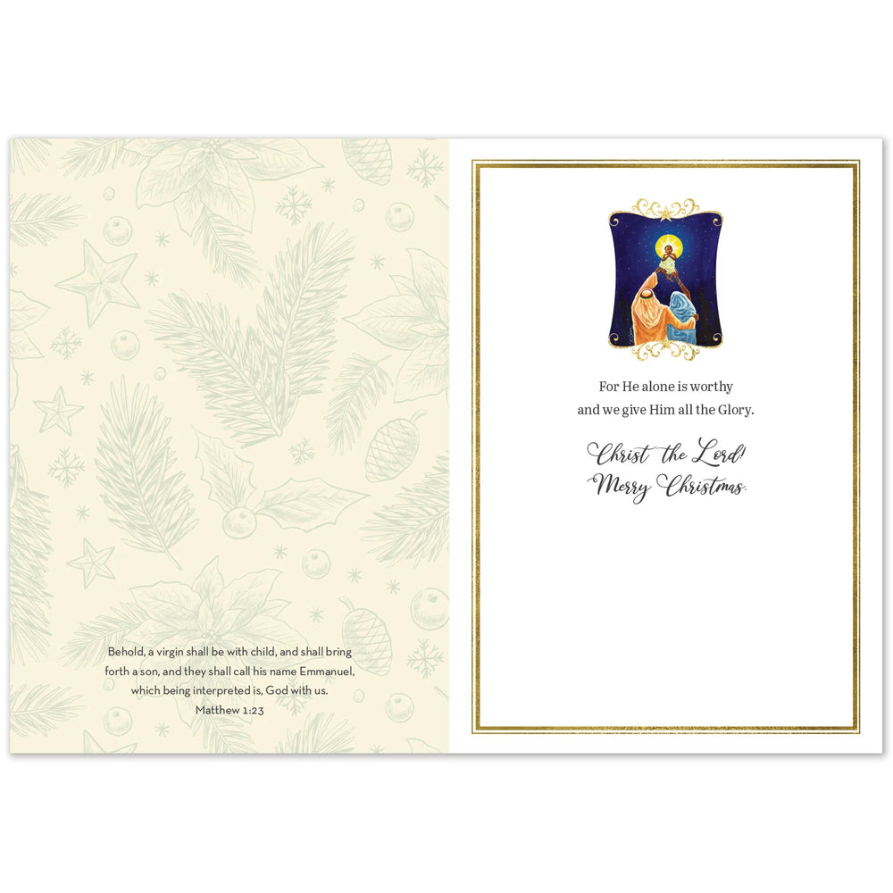 Come Let Us Adore Him: African American Christmas Card Box Set (Inside)
