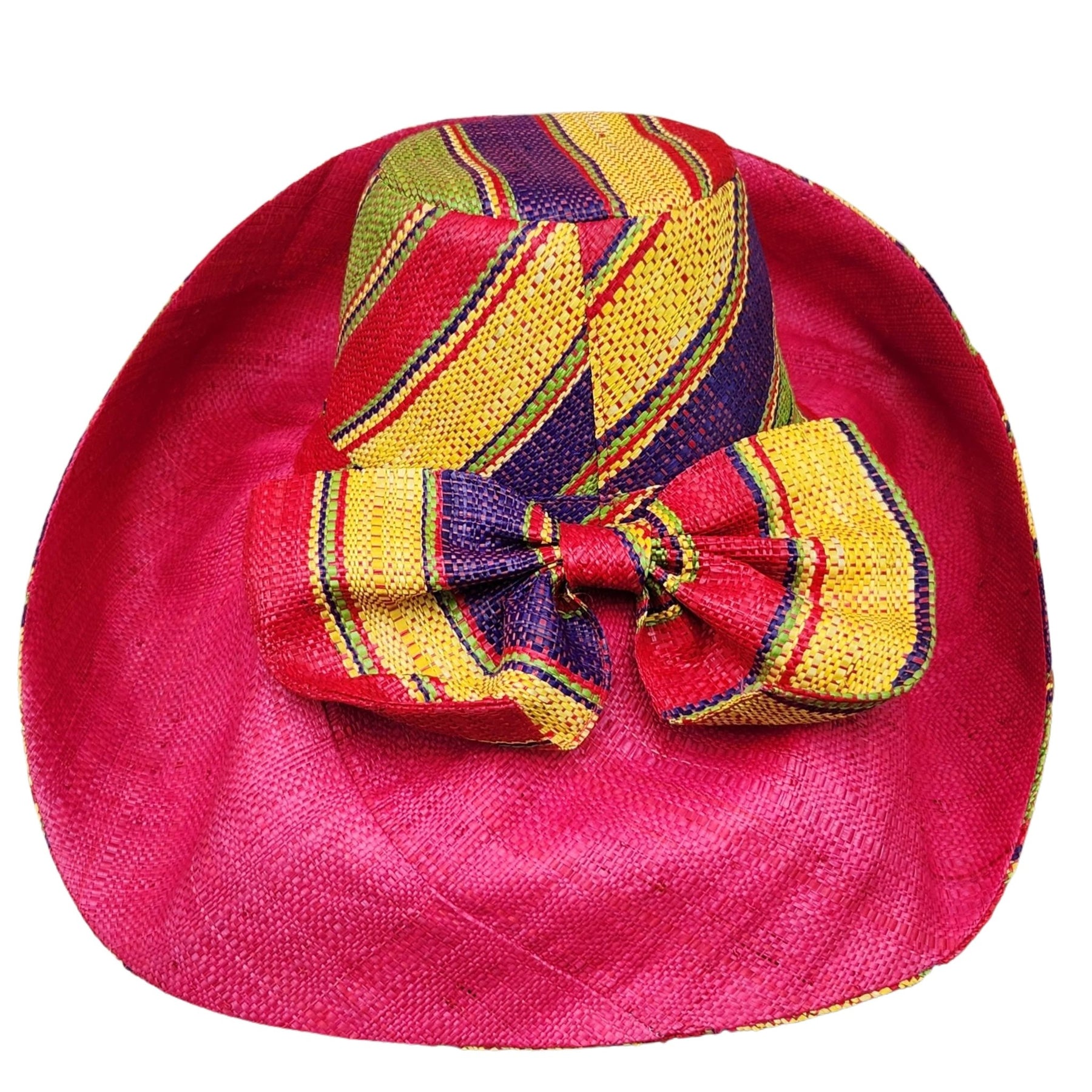 2 of 3: Dingane: Madagsacar Big Brim Raffia Sun Hat (Rear)