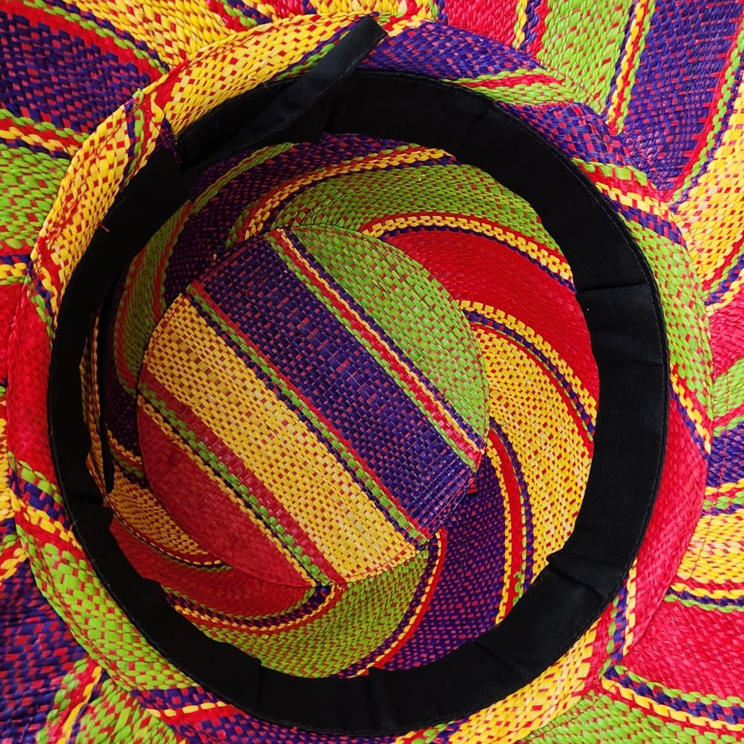 Dingane: Madagsacar Big Brim Raffia Sun Hat (Interior)