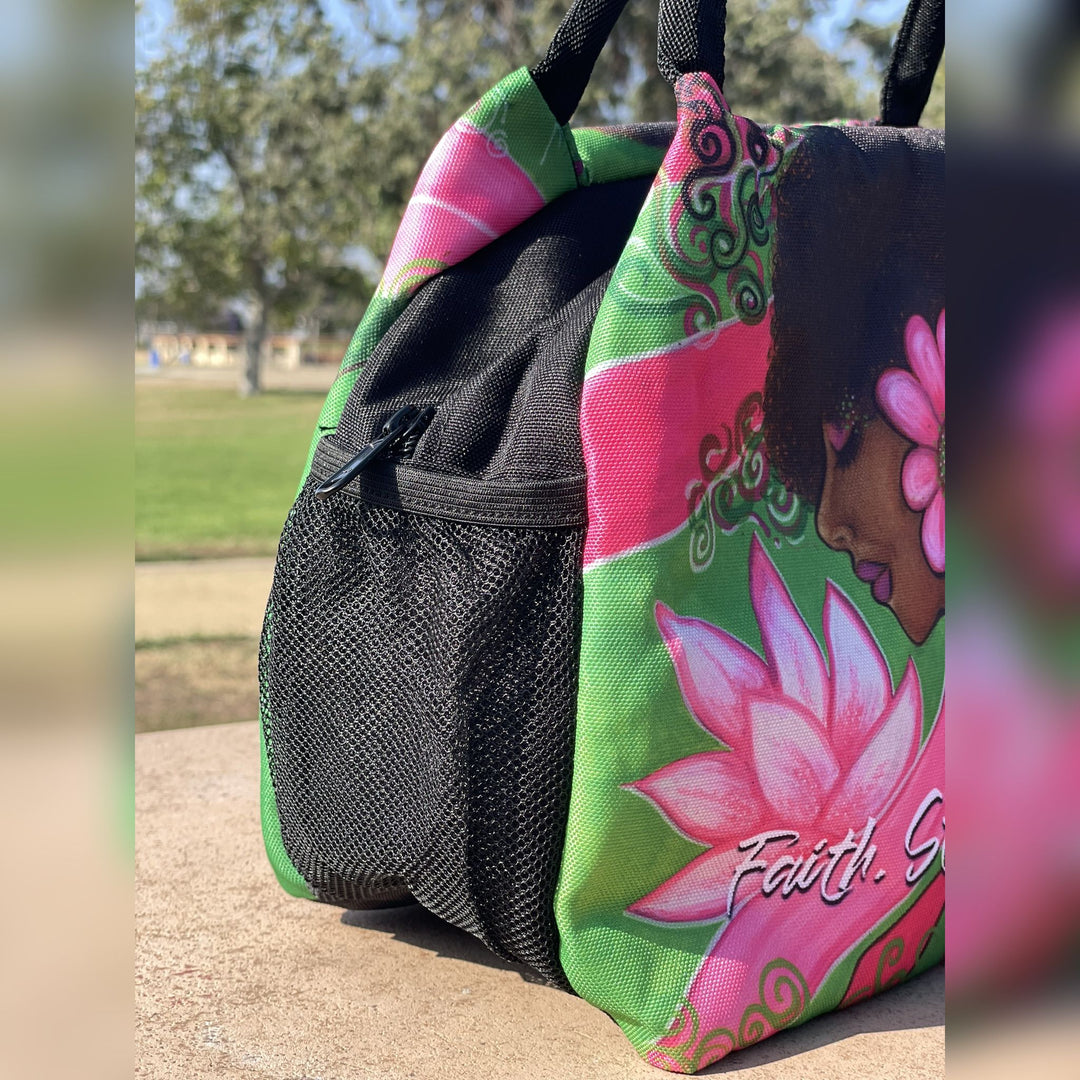 Faith, Strength and Grace Insulated Lunch Bag Set with Food Containers
