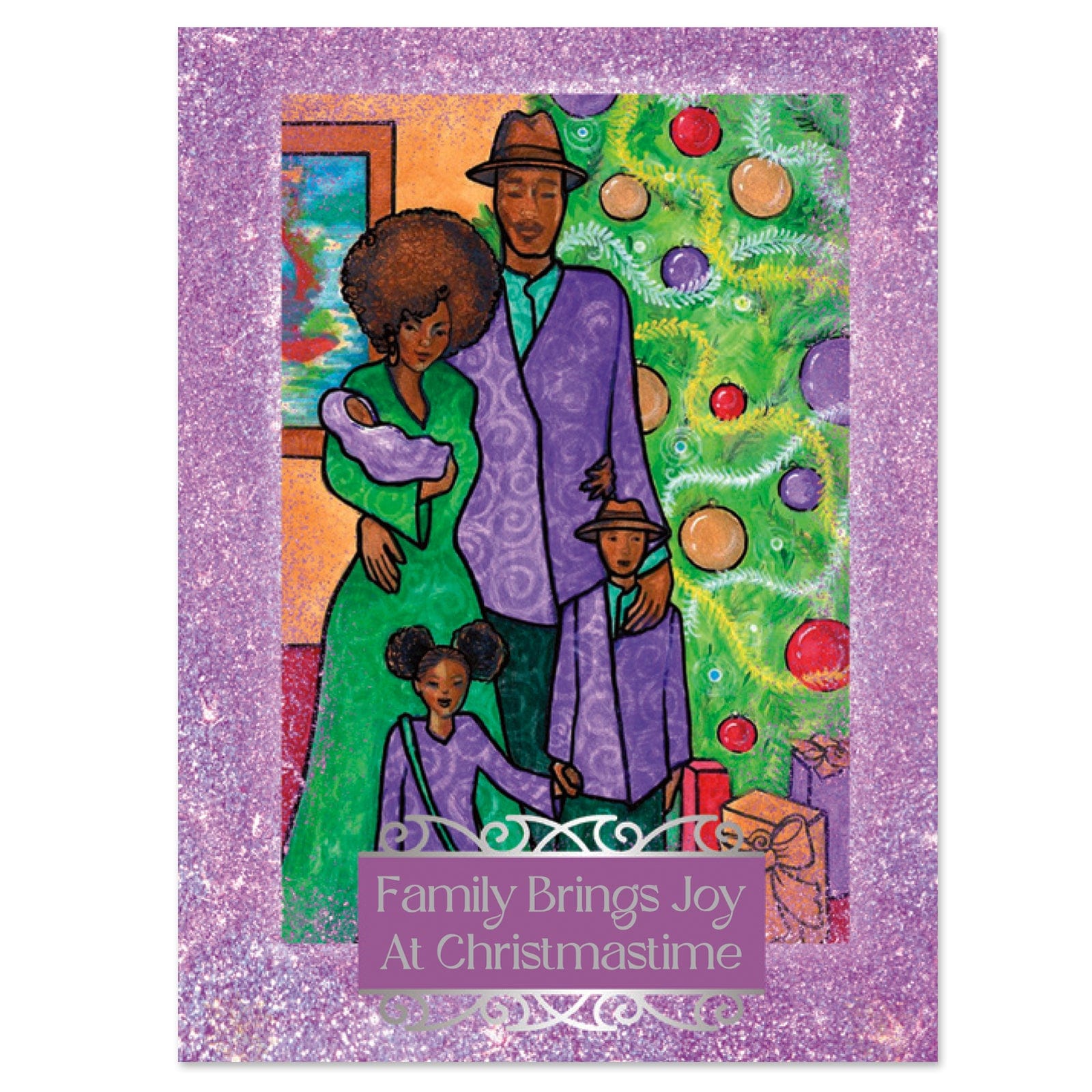 Family Brings Joy African American Christmas Card Box Set The Black