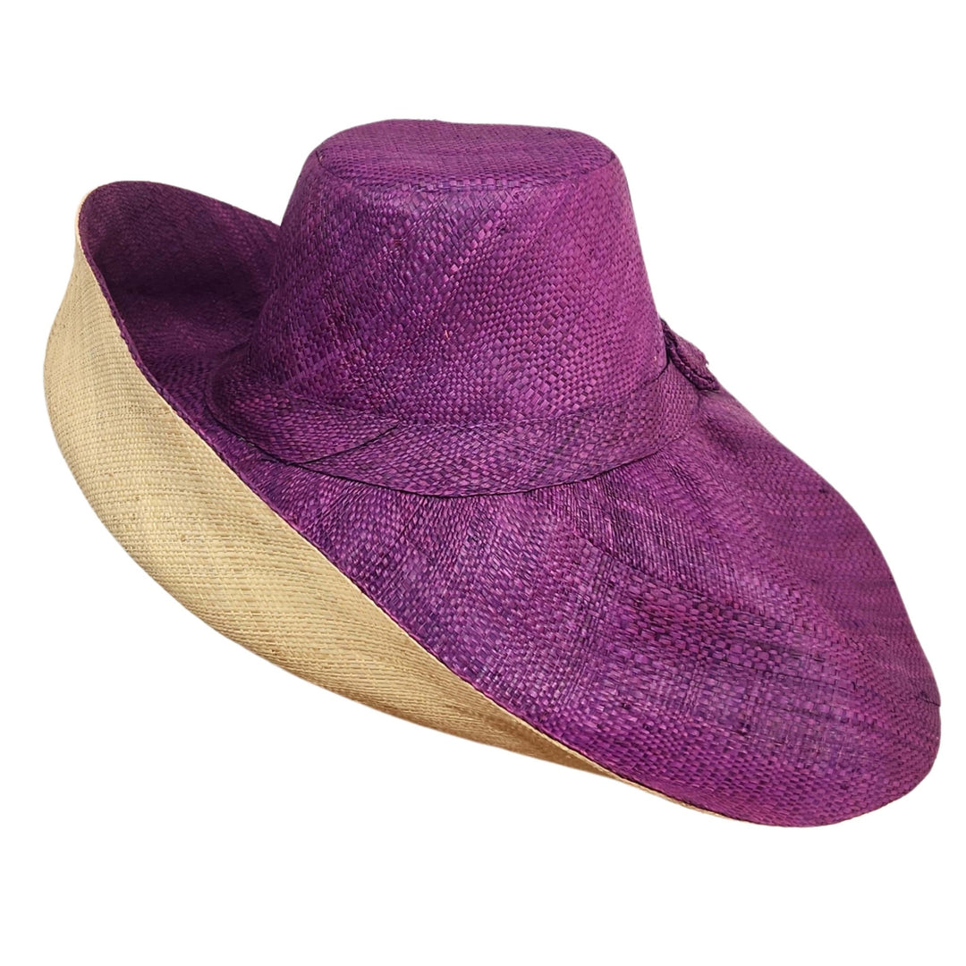 Frances: Hand Woven Multicolor Madagascar Big Brim Raffia Sun Hat