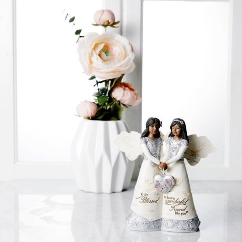Friendship Angels: African American Figurine by Pavilion Gifts (Ebony Elements Collection) (Lifestyle Photos)