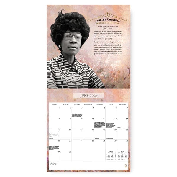 3 of 4: From Slavery to the White House: 2025 Black History Wall Calendar (Inside)