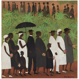 Funeral Procession by Ellis Wilson showing African Americans in dignified funeral procession (large)