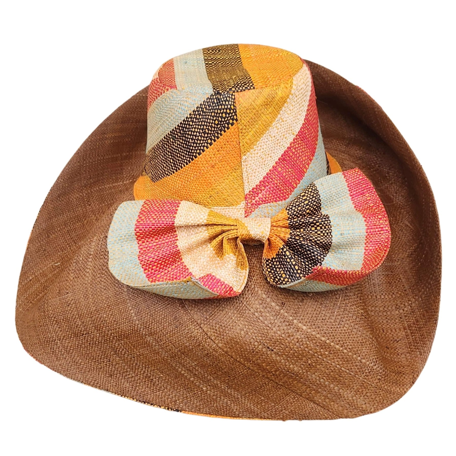 2 of 3: Gabisile: Madagsacar Big Brim Raffia Sun Hat (Rear)