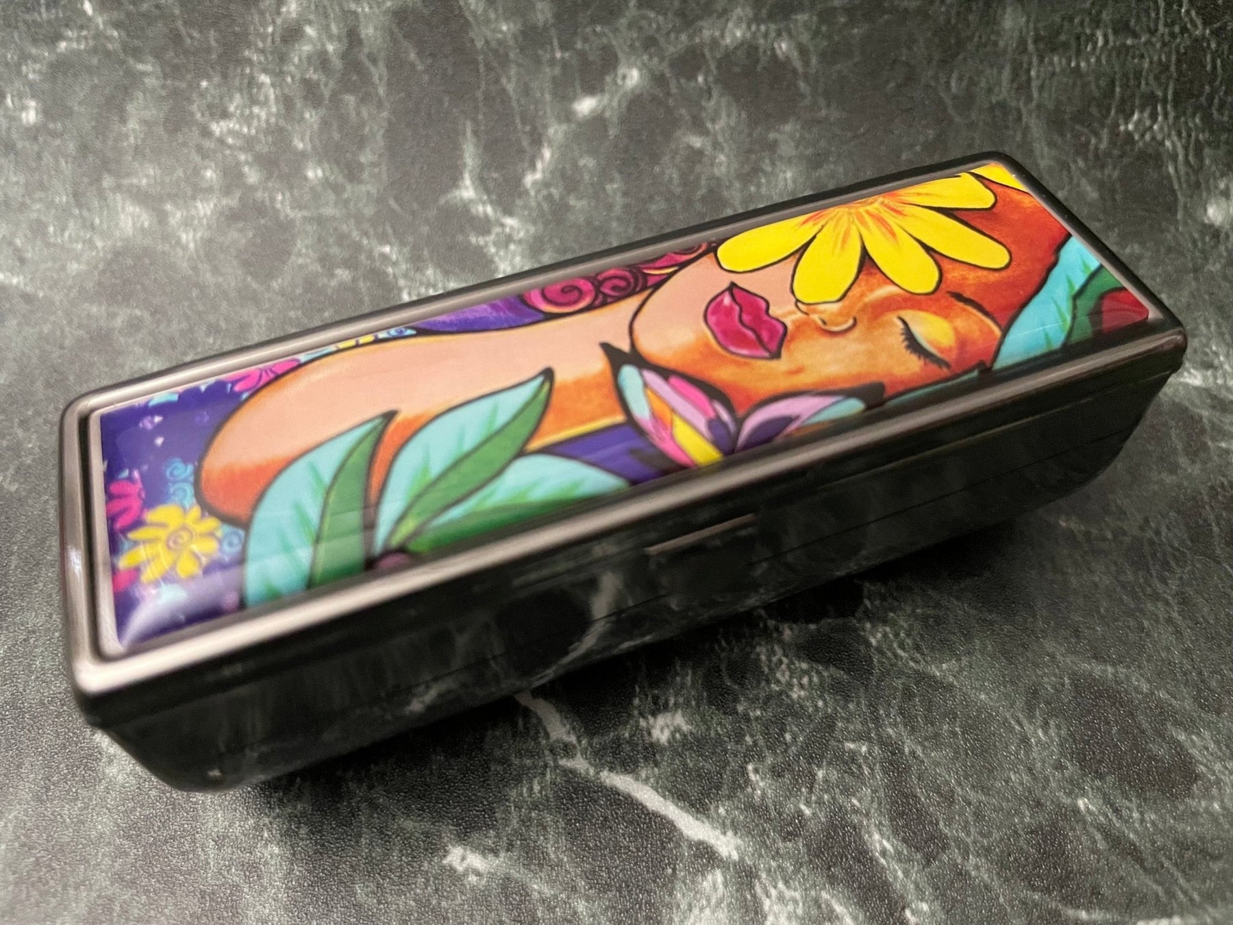 4 of 9: Garden Spirit Lipstick Mirror Case-Lipstick Case-Pamela HIlls-The Black Art Depot