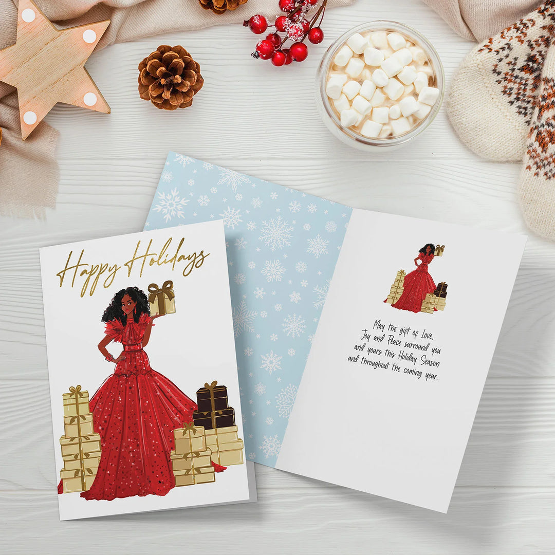 Happy Holidays by Nicholle Kobi: African American Christmas Card Box Set (Lifestyle)