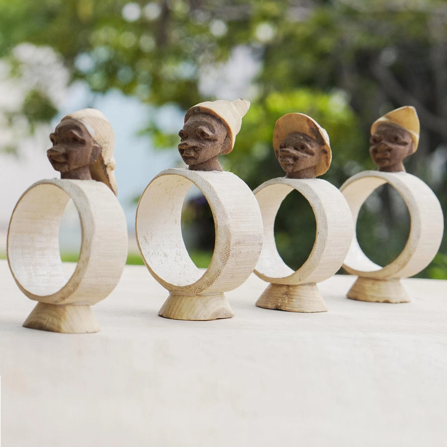 Hatted Family: Authentic Hand Made Napkin Rings by Francis Agbete