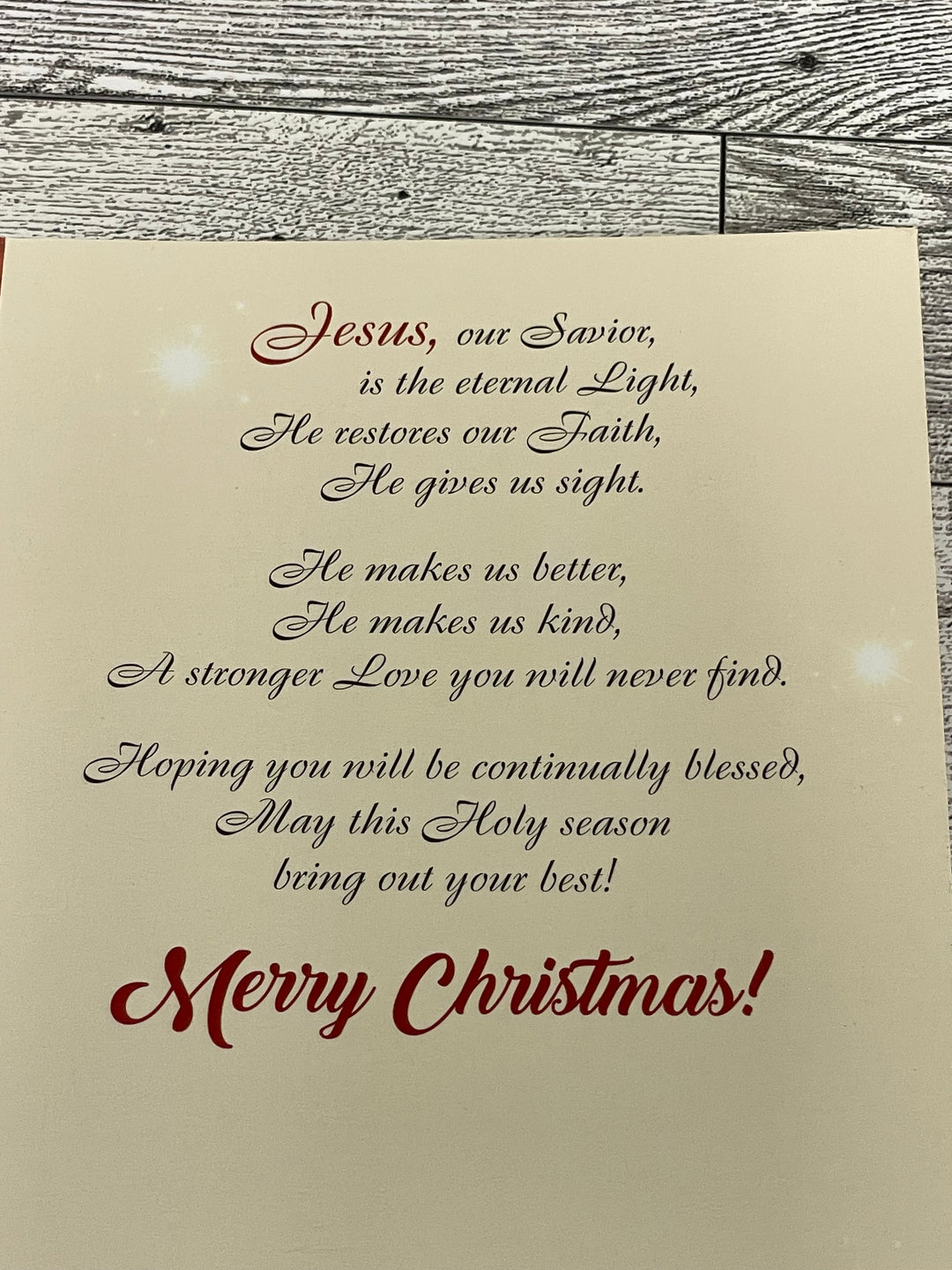 His Light Shines: African American Christmas Card Box Set (Inside)
