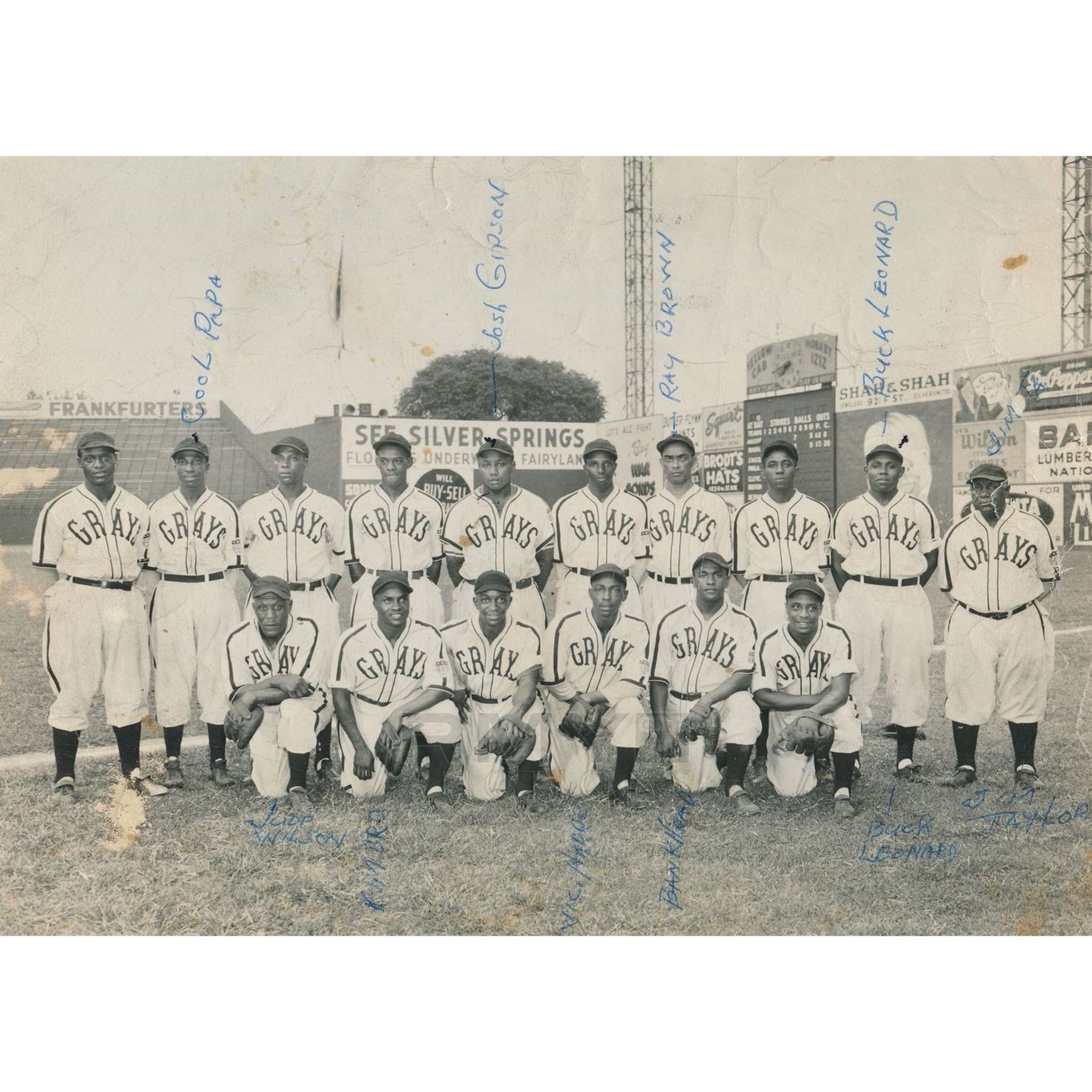 2 of 2: 1943 Homestead Grays by Wright and Riley