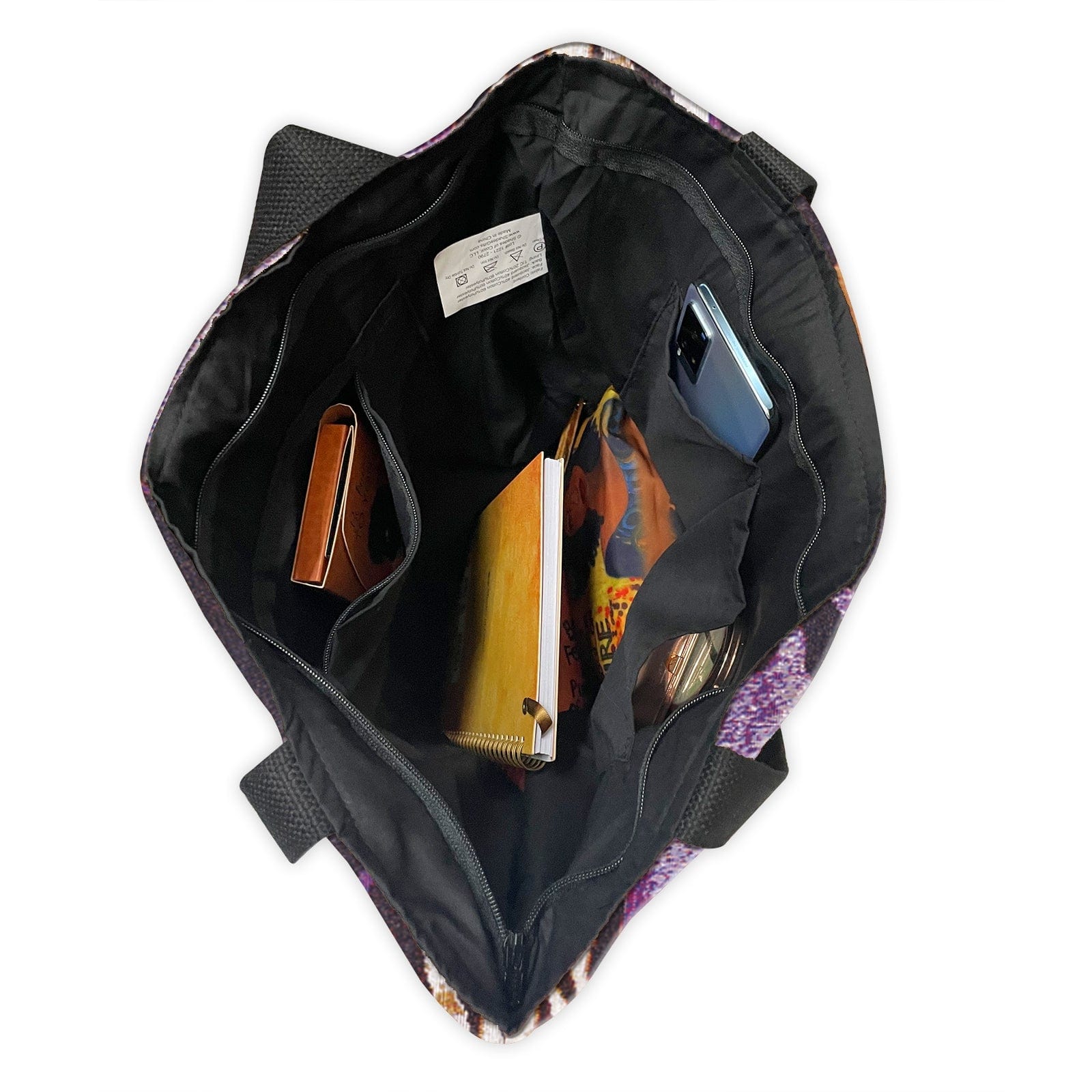 5 of 10: Hope and Future: African American Woven Tote Bag by GBaby (Interior)