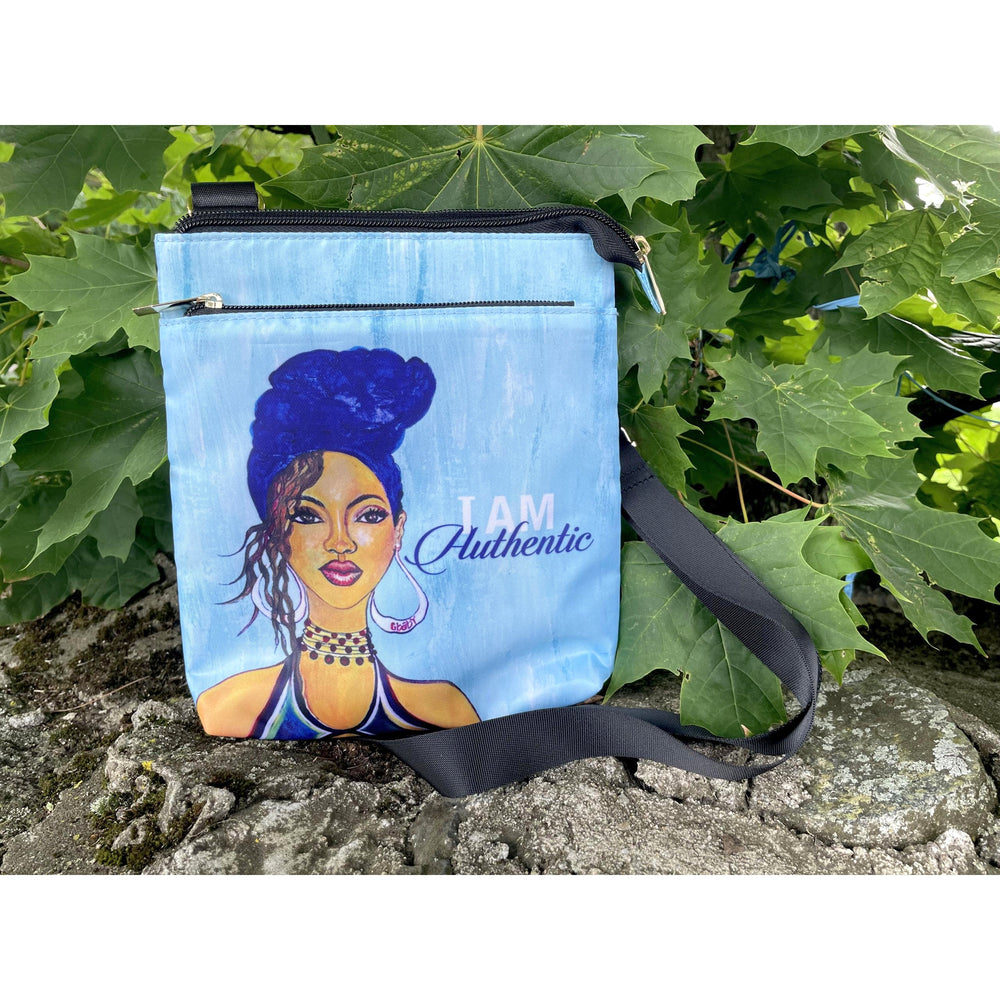 I am Authentic by Sylvia "Gbaby" Cohen: African American Crossbody Travel Purse (Lifestyle)