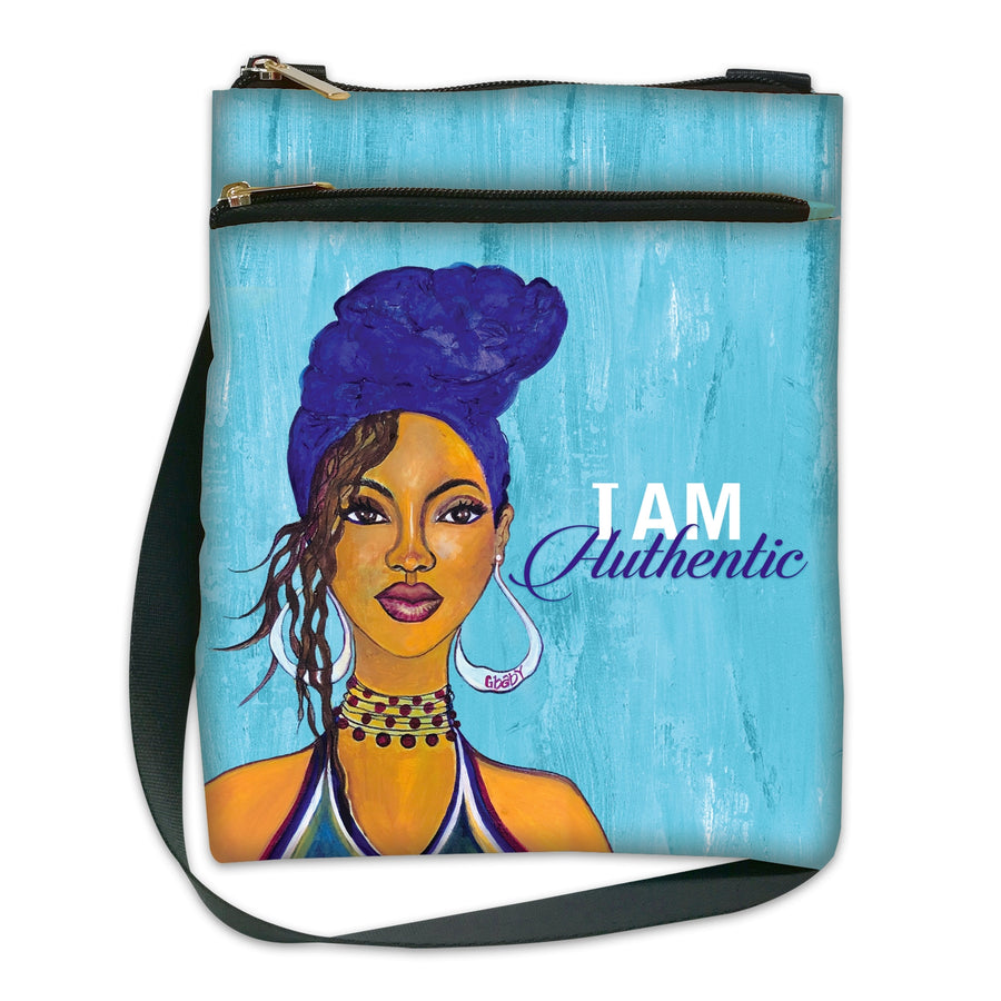 I am Authentic by Sylvia "Gbaby" Cohen: African American Crossbody Travel Purse