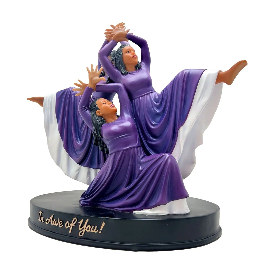 In Awe of You: African American Praise Dancer Figurine (Purple)